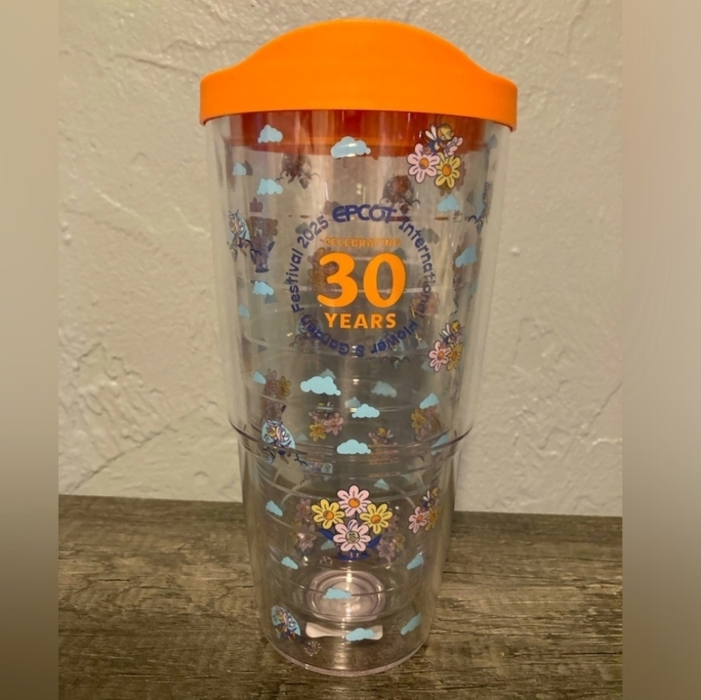 NEW Tervis Disney Epcot Flower And Garden Fesitval 24oz Tumbler With Lid